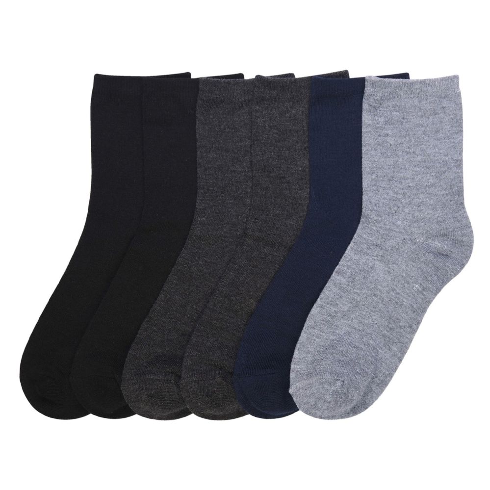 216 Units of Boy's Plain Crew Socks Assorted Boys Crew Sock at