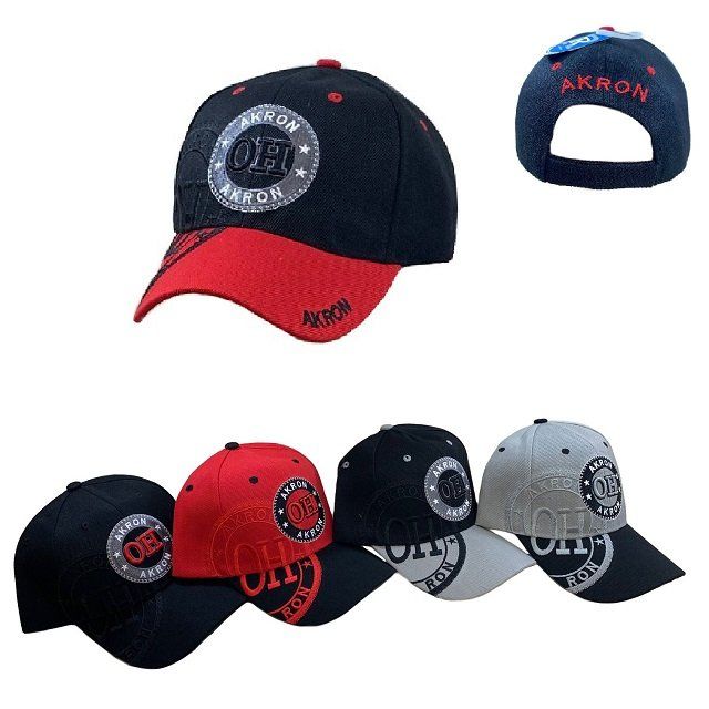 36 Units of Akron Shadow Base Ball Cap Baseball Caps & Snap Backs