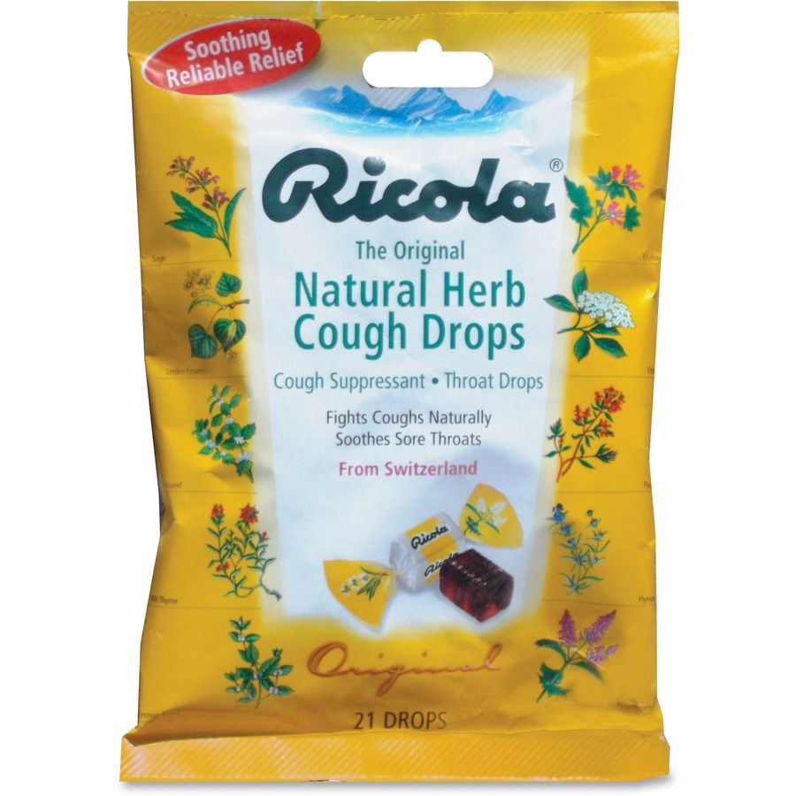 144 Units of Ricola Lil Drug Store Cough Drops 21 Pack Pain and