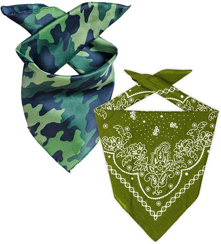60 Units of Camo And Army Green Cotton Bandanna 22x22 Inch Cotton Free