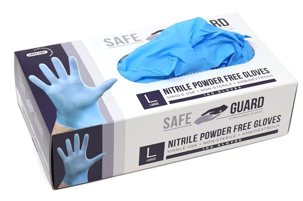1000 Units of Nitrile Powder Free Exam Gloves Single Use Medical Graded