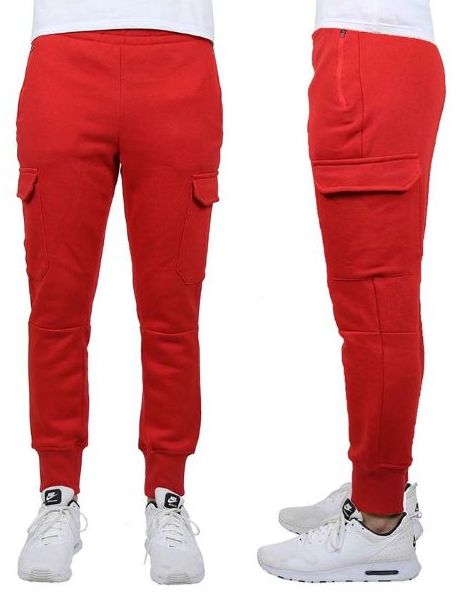 24 Units of Men's Heavyweight SliM-Fit Fleece Cargo Sweatpants Assorted ...