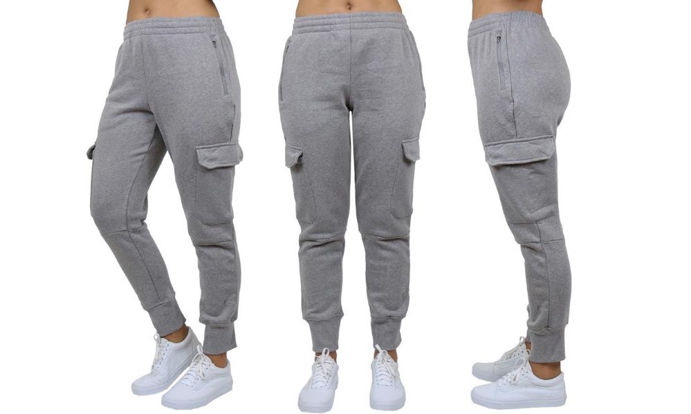 24 Units of Womens FleecE-Lined LoosE-Fit Cargo Joggers Assorted Sizes ...