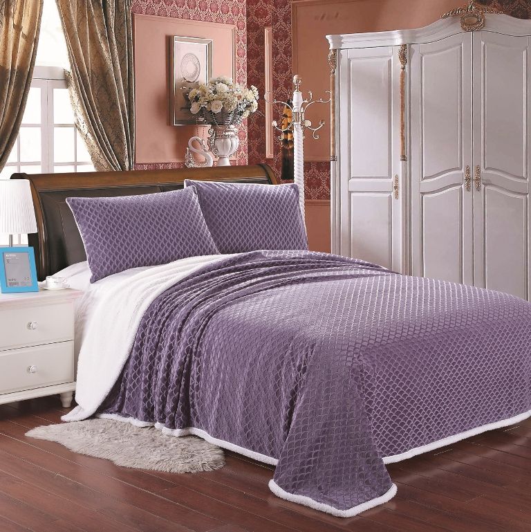 4 Units of Luxurious Soft Mermaid Sherpa Blanket In King Size Color