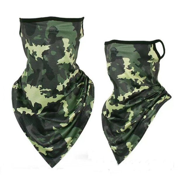 36 Units of Neck Gaiter Buff With Ear Loops Camo Face Mask at