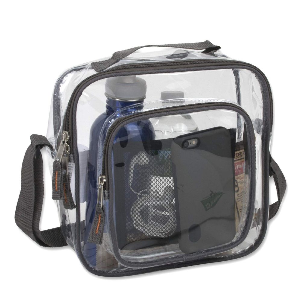 24 Units of Clear Toiletry Bag In Grey Cosmetic Cases at