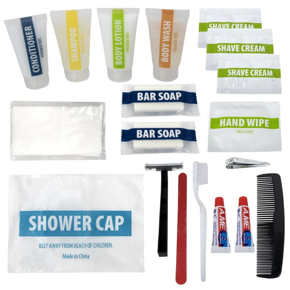 48 Units of Deluxe 20 Piece Hygiene Kit Hygiene kits at