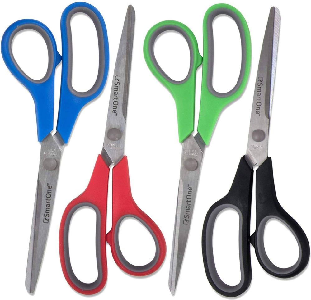 96 Units of 8 Inch Craft Scissors With Straight Handle Titanium Heavy