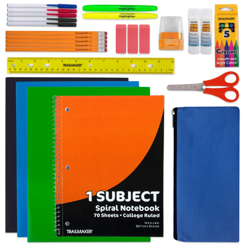 12 Units of 30 Piece School Supply Kit School Supply Kits at