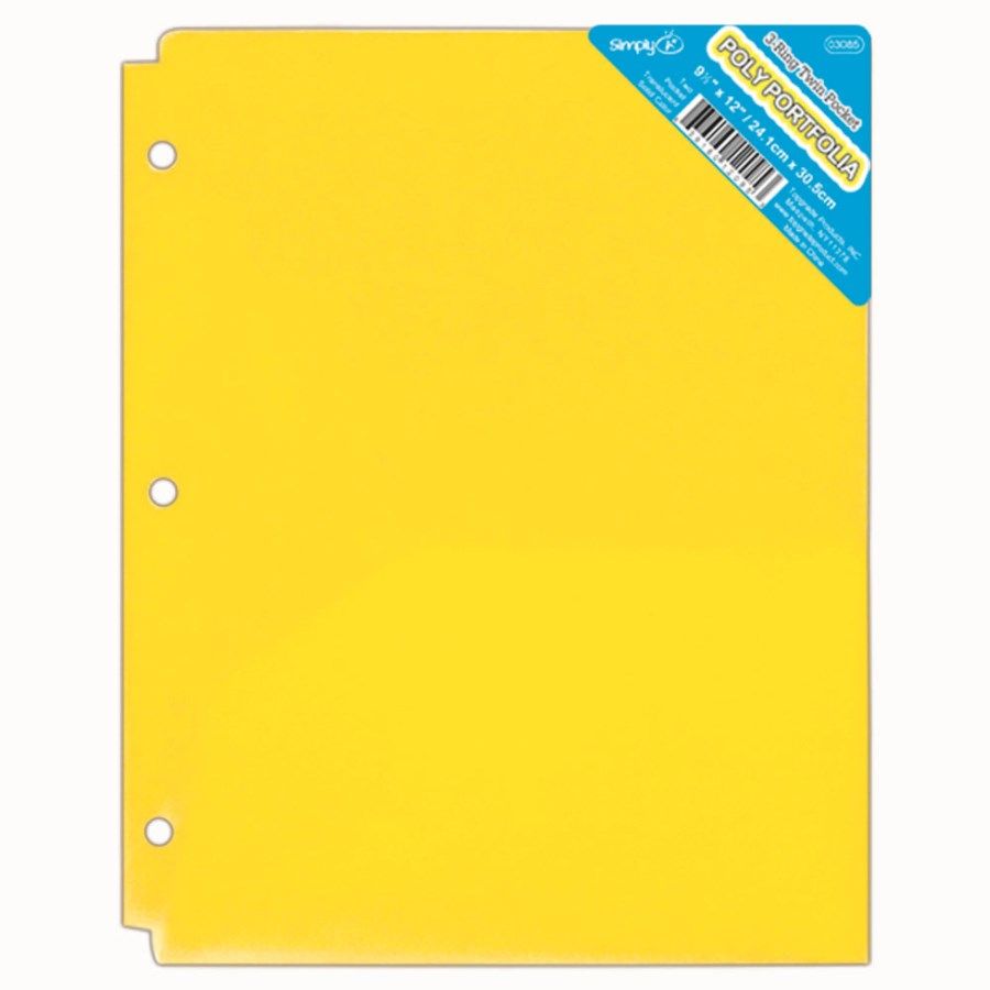 120 Units of Two Pockets Poly Portfolio Translucent Yellow Folders