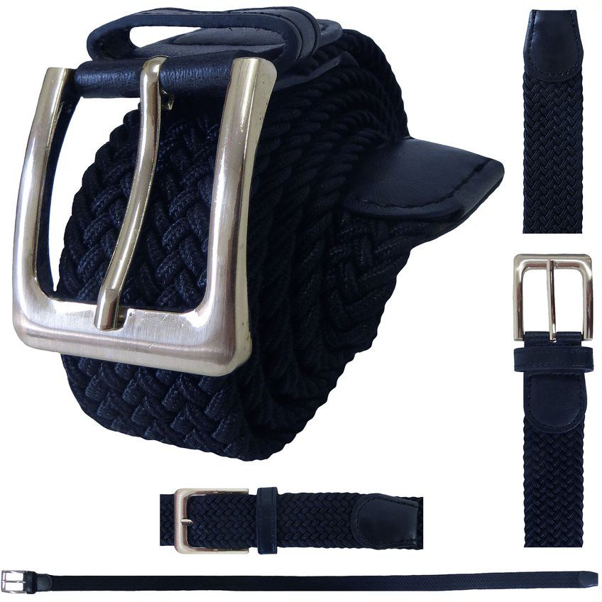 48 Units of Elastic Stretch Belt Navy Mens Belts at