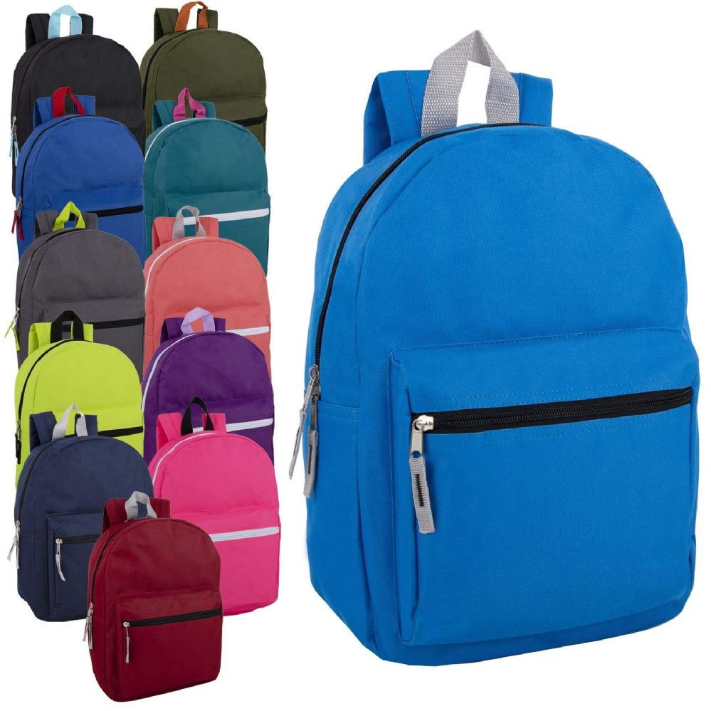 24 Units of 15 Inch Basic Backpack Backpacks 15" or Less at