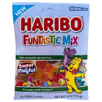 haribo funtastic mix gummy candy 4 oz