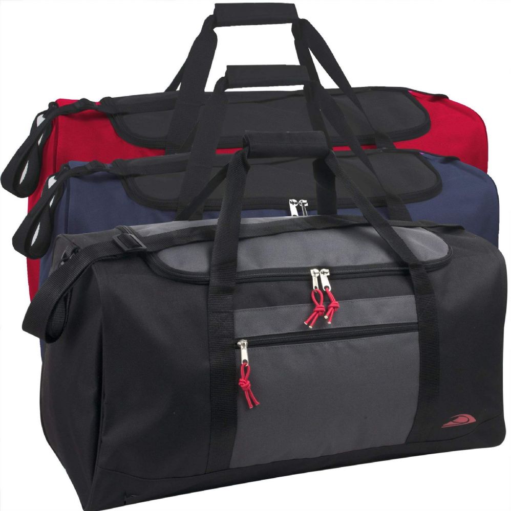 24 Units of 24 Inch Double Zip Pocket Duffle Bag - Duffel Bags - at ...