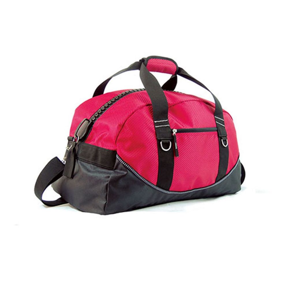 12 Units of Mega Zipper Duffle Bags Red/Black TwoTone Only Duffel