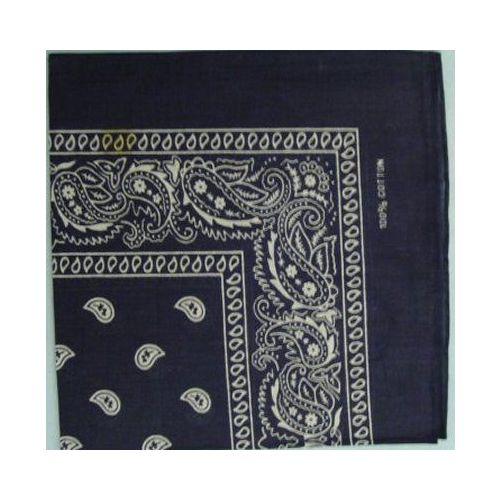 48 Units of BandanANavy Blue Paisley Bandanas at