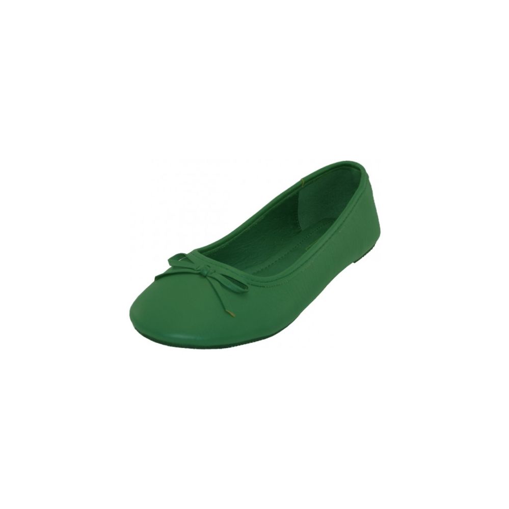 ballet flats with green soles