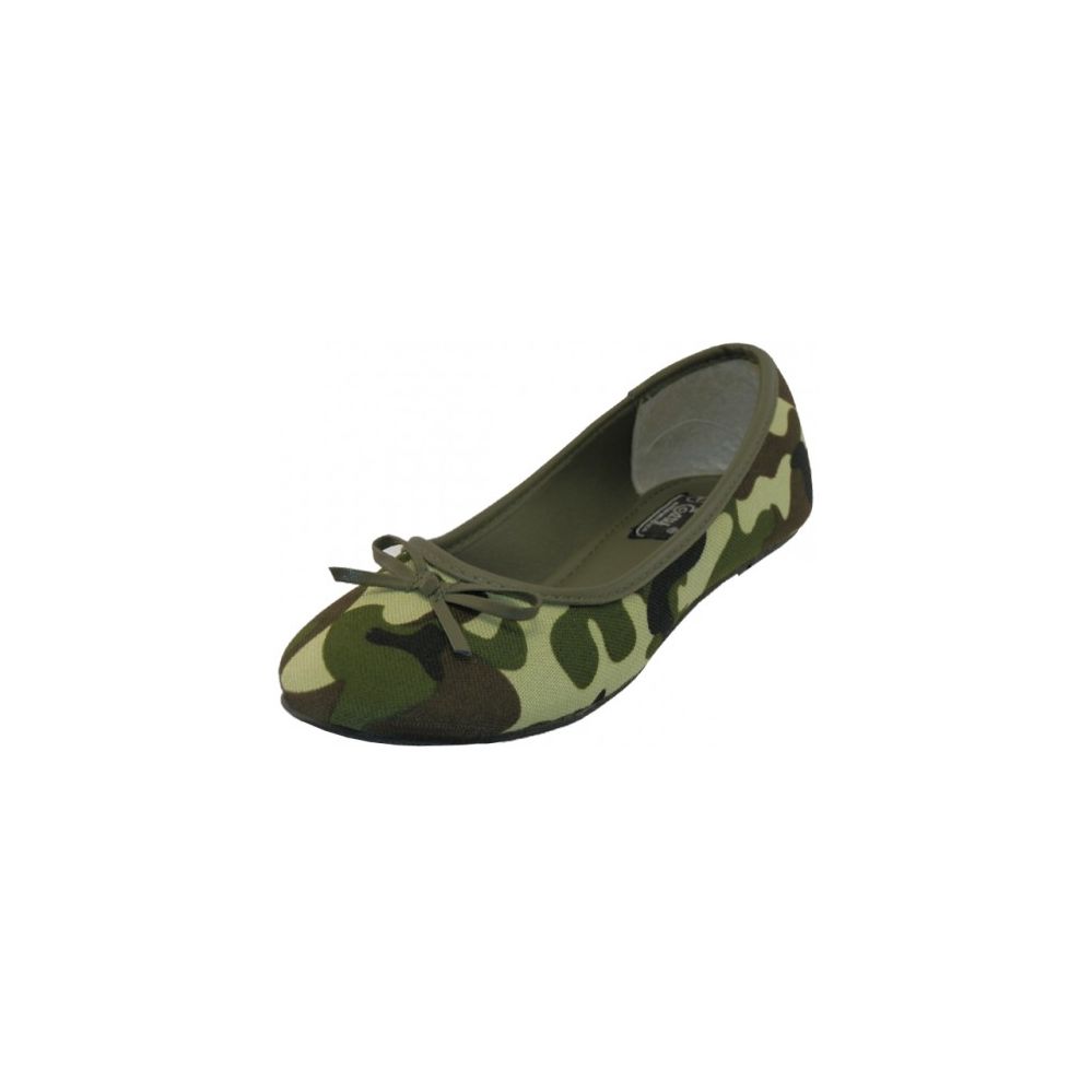 Camouflage Ballet Flats (green 