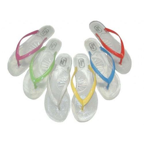 women's clear jelly flip flops