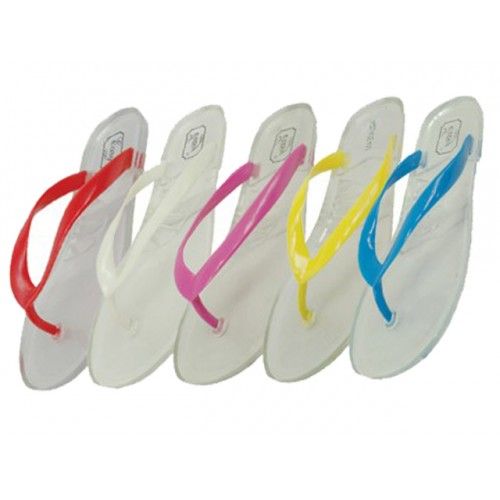clear jelly flip flops