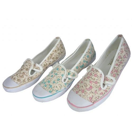 floral print canvas shoes