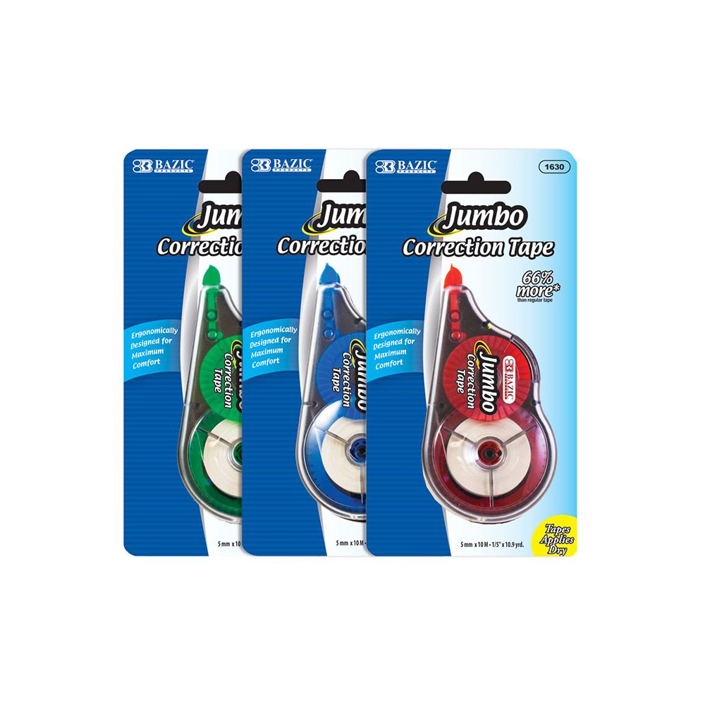 48 Units of 5 Mm X 394" Jumbo Correction Tape Tape at
