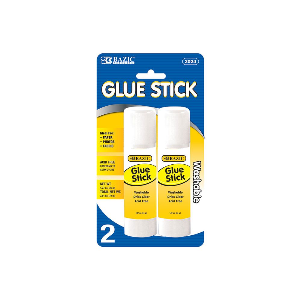24 Units of 36g / 1.27 Oz Jumbo Glue Stick (2/pack) Glue Office and
