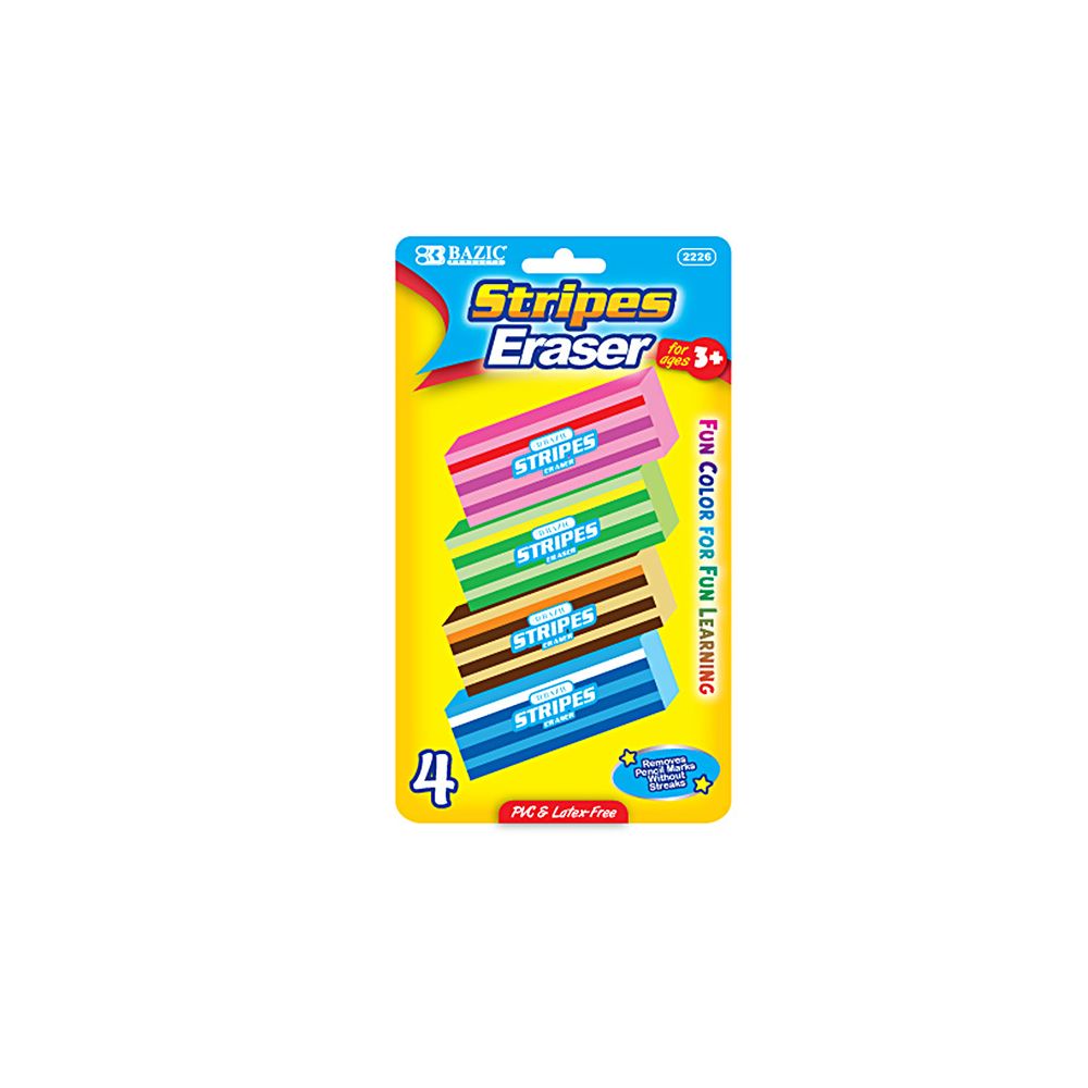 24 Units of Fashion Eraser (4/pack) Erasers at