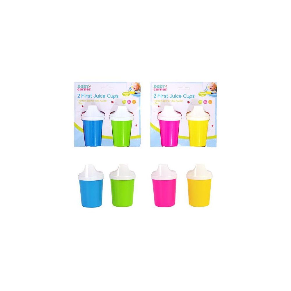 24 Units of 2PC 5OZ BABY SIPPY JUICE CUPS EASY GRIP BPA FREE KIDS BABY