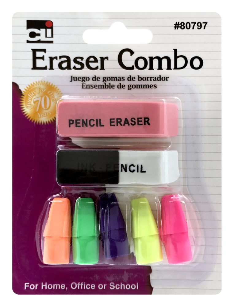 8 Units of Cli Eraser Combo Erasers at