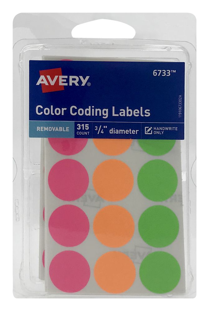 12 Units of Avery Color Coding Lables Labels at