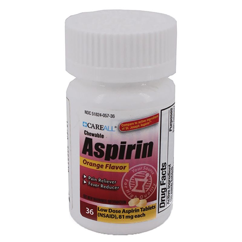 120 Units of CareALL Chewable Aspirin First Aid and Hygiene Gear at