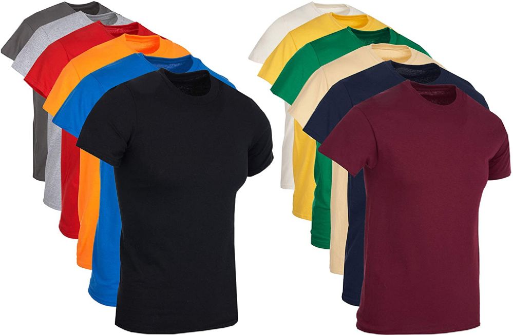 360 Units of Mens Cotton Crew Neck Short Sleeve TShirts Irregular