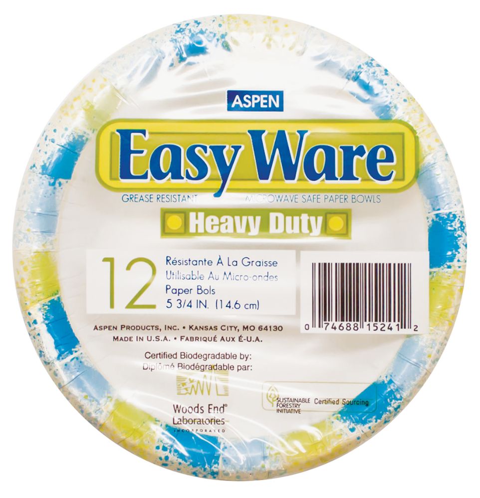 24 Units Of Easy Ware Print Design 12ct 12 Oz Paper Bowl Heavy Duty 24 Units Of Easy Ware Print Design 12ct 12 Oz Paper Bowl Heavy Duty Microwave Safe Grease Resistant Disposable Plates Bowls