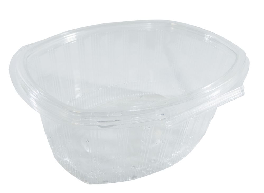 200 Units of Oval Container 56 Ounces With Hinged Lid Storage Holders