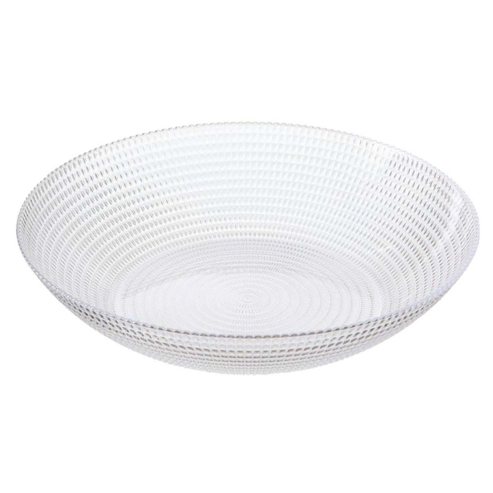 24 Units of Crystal Plastic Fruit Bowl 12 Inch Plastic Bowls and