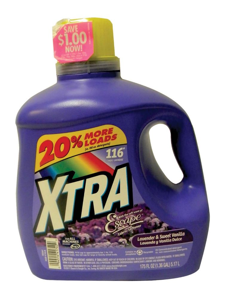 4 Units of Xtra Liquid Laundry Detergent 175 Oz 116 Loads Concentrated