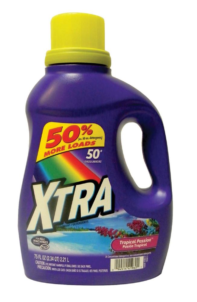 6 Units of Xtra Liquid Laundry Detergent 75 Oz 50 Loads Concentrated