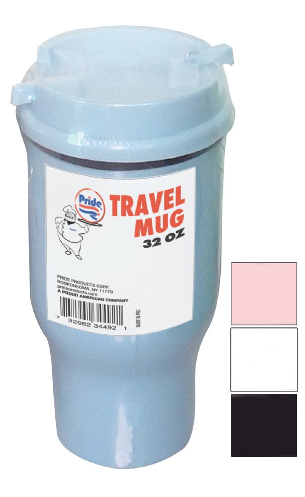 24 Units of Pride Travel Mug 32 Ounce With Lid Assorted Colors Coffee