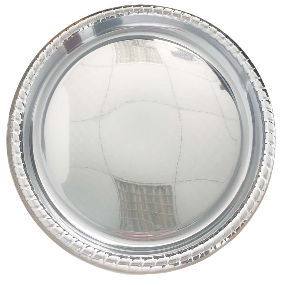 24 Units Of Round Serving Tray 16 Silver Trays
