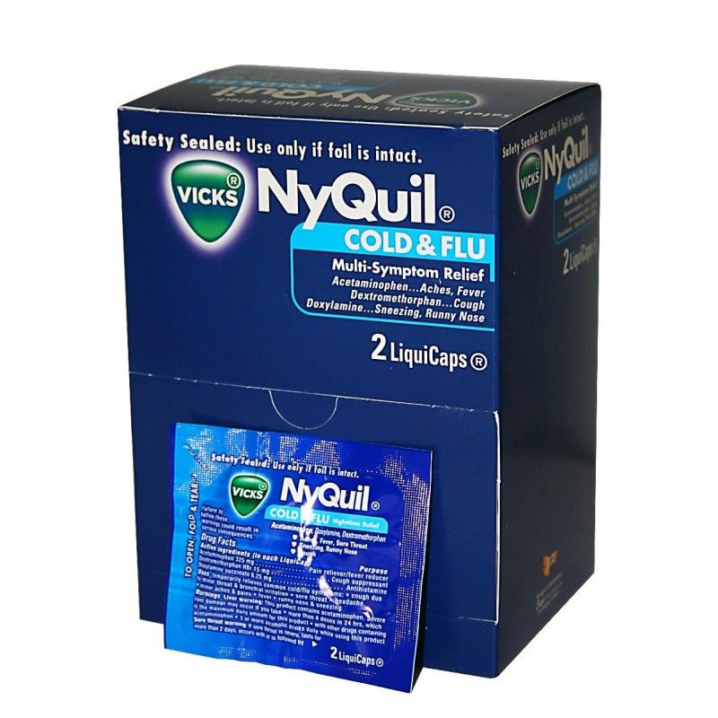 25 Units of Nyquil 2pk Box Pain and Allergy Relief at