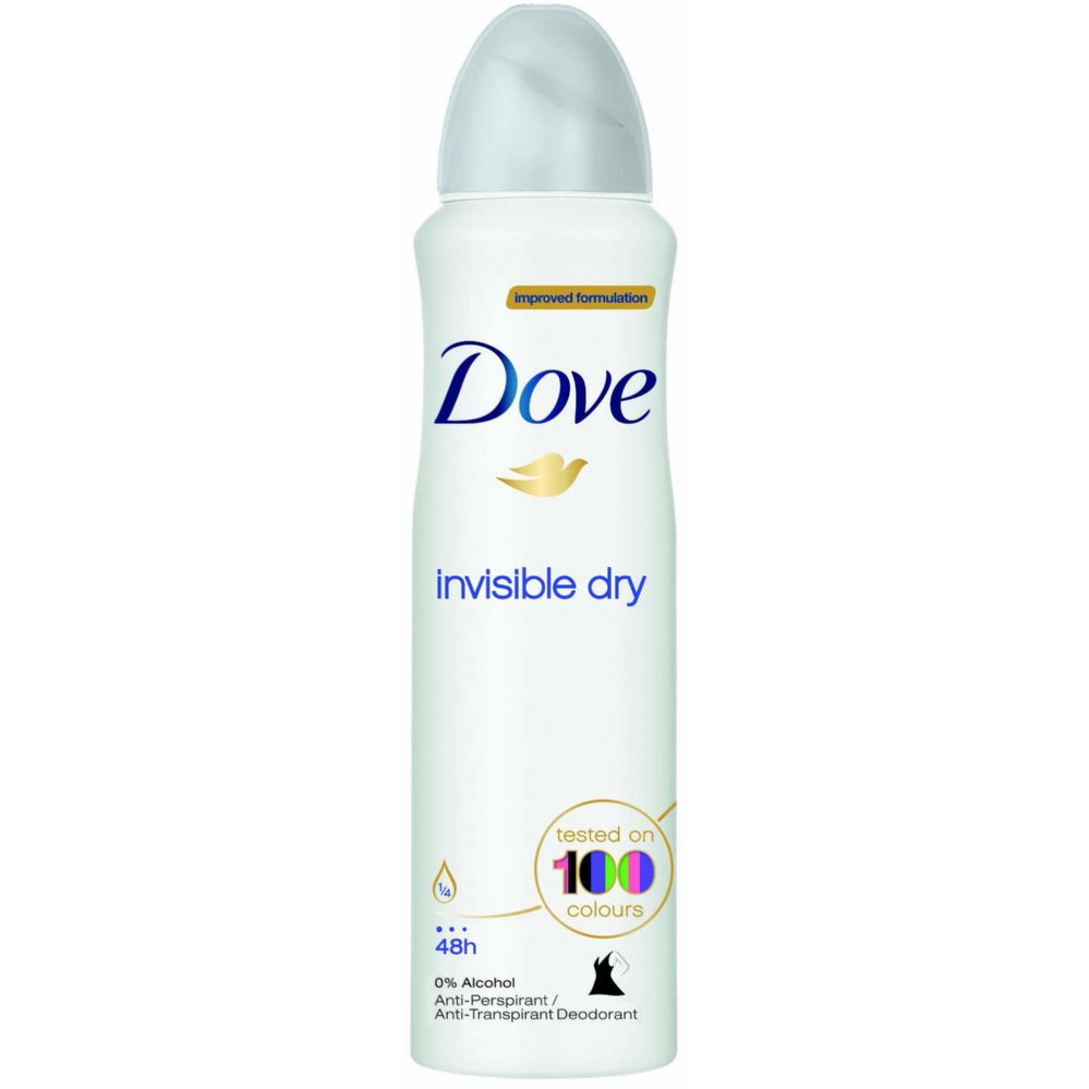 6 Units of Dove Spray 150 Ml Invisible Dry Women Deodorant at