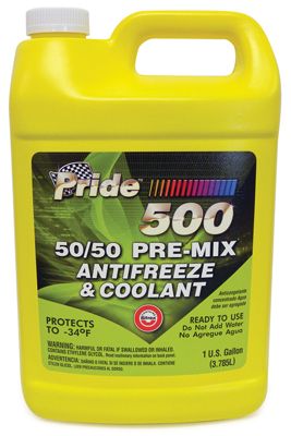6 Units of PRIDE 500 ANTIFREEZE AND COOLANT 1 GALLON 50/50 PROTECTS TO