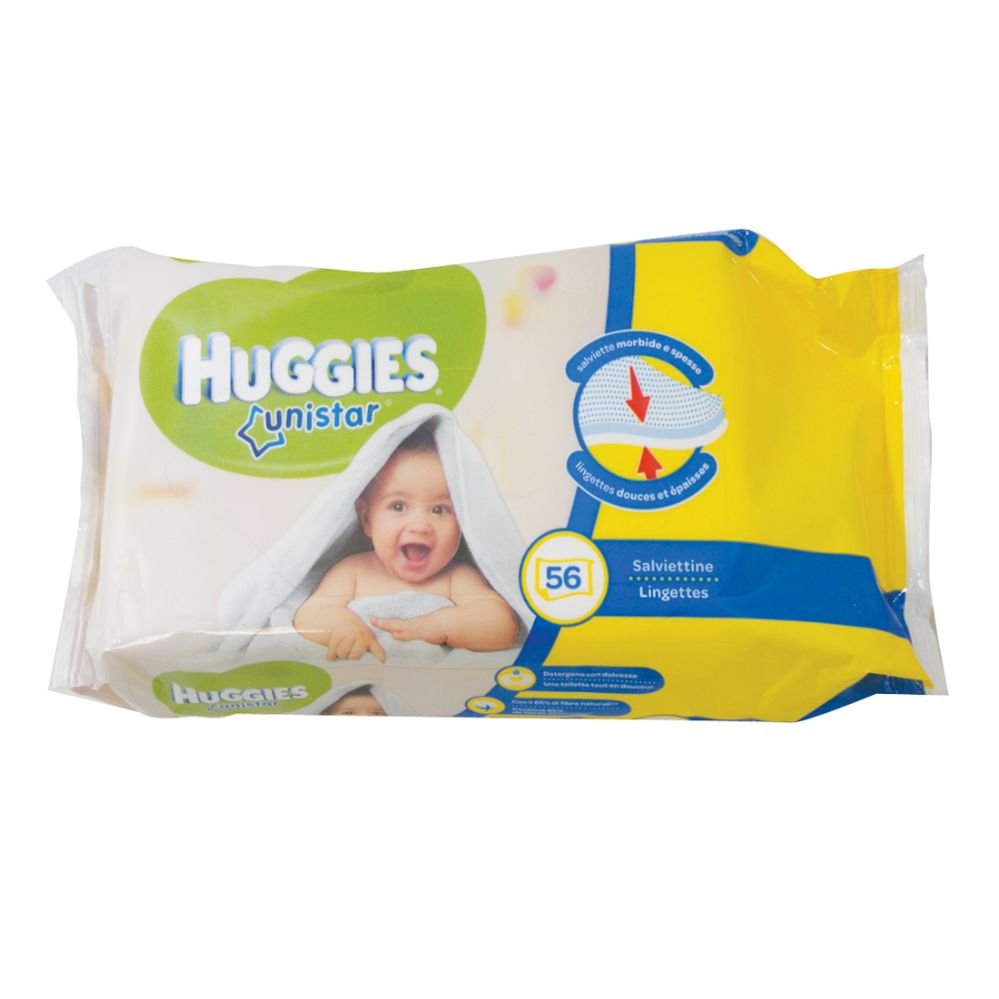 12 Units of HUGGIES BABY WIPES 56 COUNT UNISTAR at