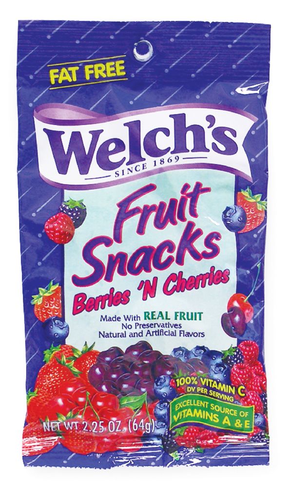 48 Units of Welch's Fruit Snacks 2.25 Oz Berries 'n Cherries (made In