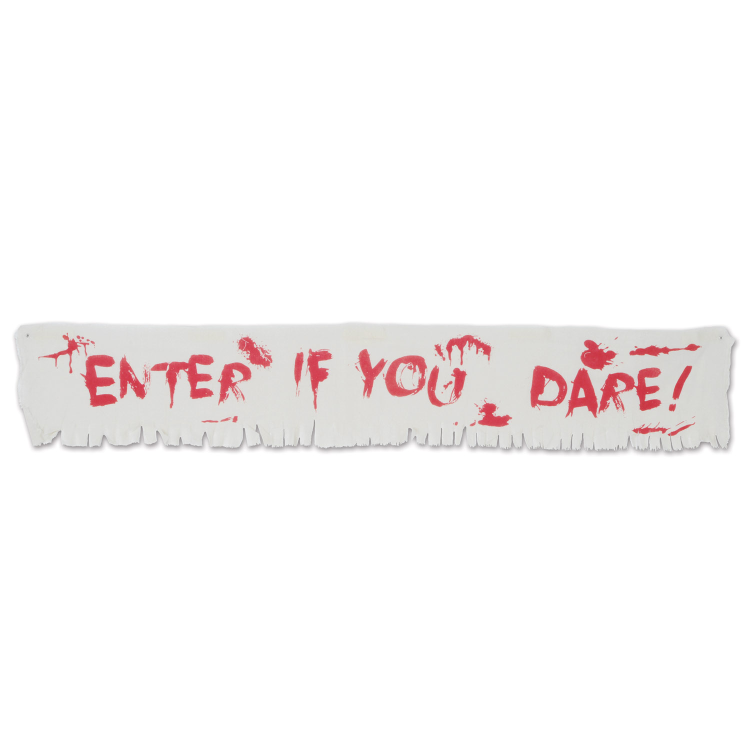 12 Units Of Enter If You Dare Fabric Banner 2 Grommets Party