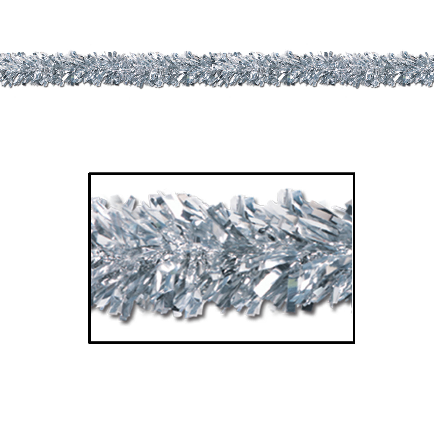 12 Units of 6Ply Metallic Festooning Garland Silver Streamers