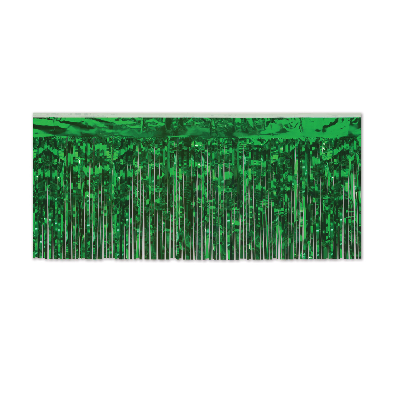 6 Units of Pkgd 1Ply Fr Metallic Fringe Drape Green Streamers