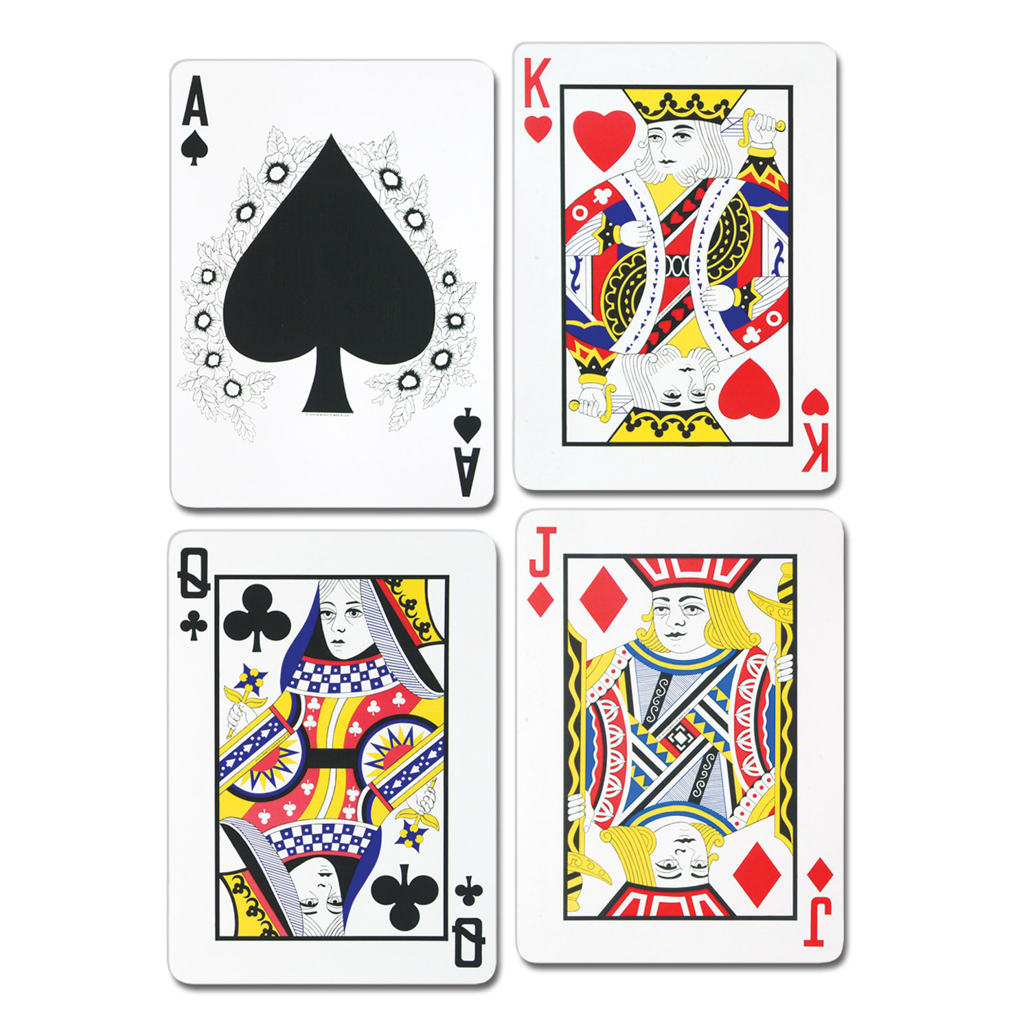 12 Units of Playing Card Cutouts prtd 2 sides w/different designs