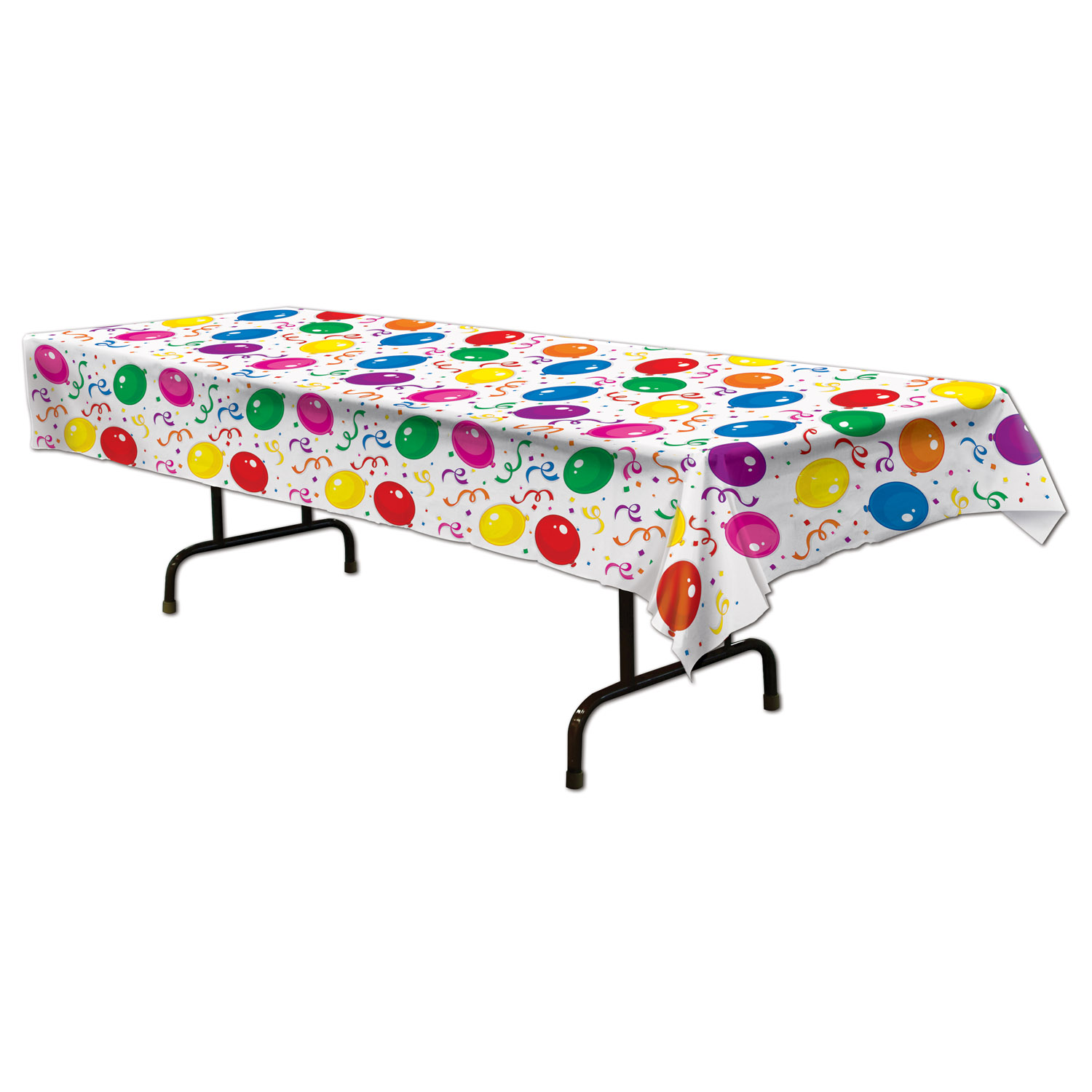 12 Units of Balloons & Confetti Tablecover Plastic Table Cloth at